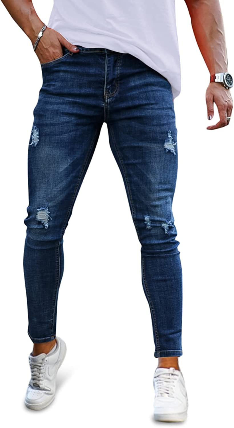 Thumbnail: GINGTTO Mens Jeans Skinny Fit, Super Stretch Comfy Cotton Denim Pants