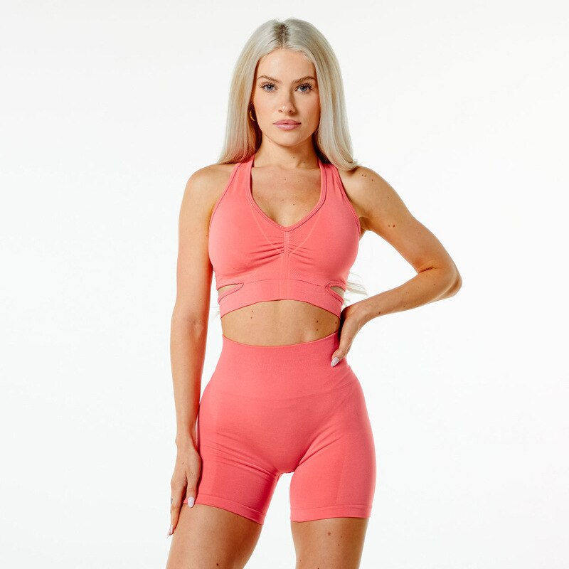 Thumbnail: Seamless European and American yoga suit, beautiful back bra, high waist and hi