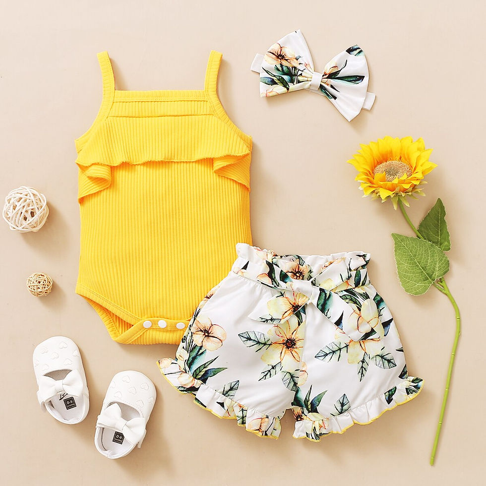 Miniaturbild: 3Pcs Newborn Girl Clothes Set 3 Months Baby Girl Clothes Toddler Girl Outfits B