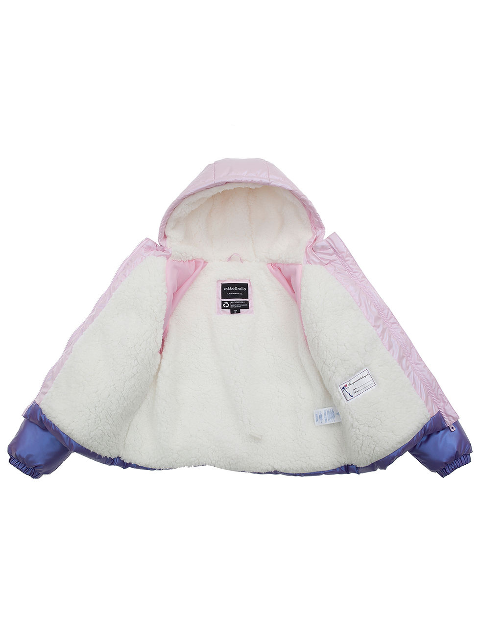 Thumbnail: Rokka&Rolla Girls' Heavy Puffer Jacket Sherpa Lined Winter Coat, Sizes 4-16