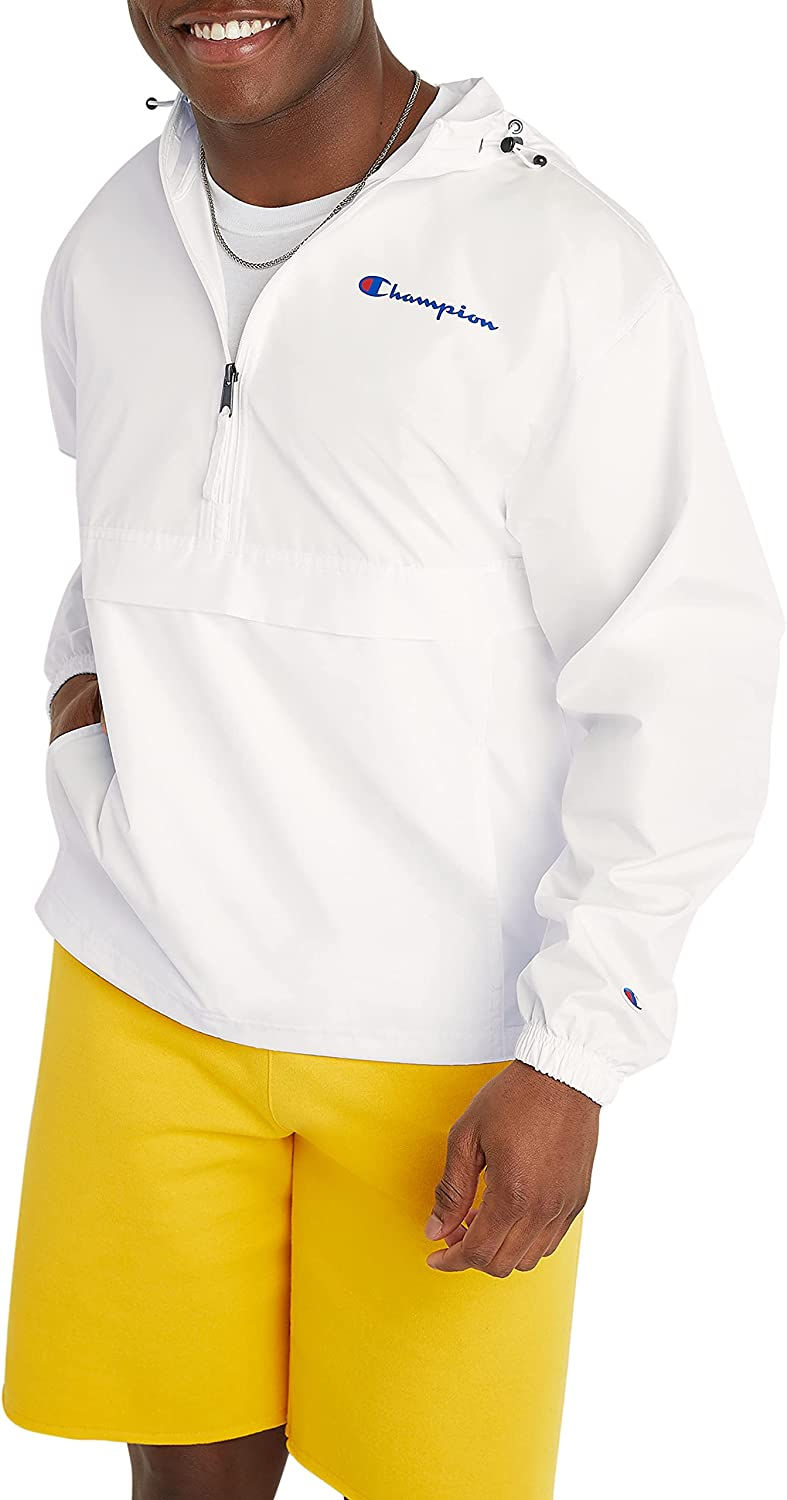 Thumbnail: Champion Men's Packable Recycled Windbreaker Jacket, Wind- and Water-Resistant 
