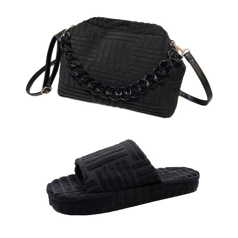 Miniatura: Designer Shoes and Purse Set Chain Shoulder Crossbody Purses and Matching Shoe