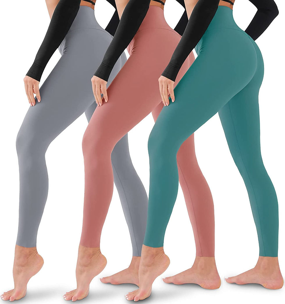 Thumbnail: 3 Pack Leggings for Women-No See-Through High Waisted Tummy Control Yoga Pants 
