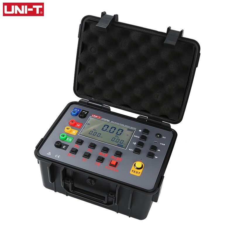Miniature : UNI-T Double Clamp Ground Resistance Meter UT575A 0-30 kΩ Megometer Esr Tester 