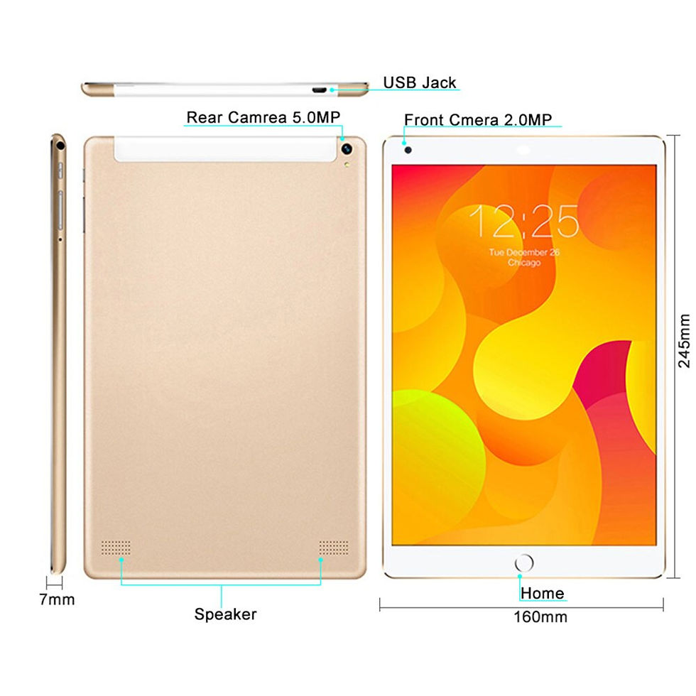 الصورة المصغرة: 2022 New 10 inch 4G LTE Tablet PC Octa Core 32GB ROM Dual SIM Cards Android 9.0