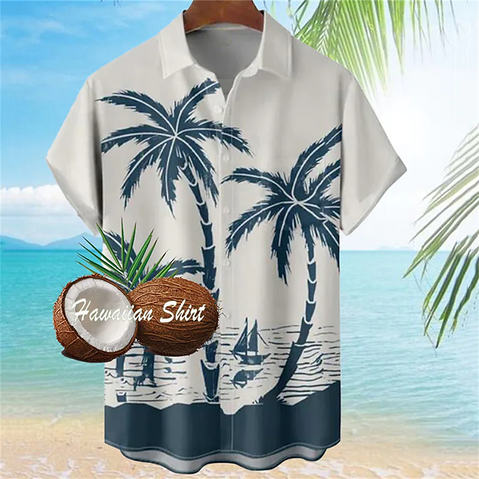 Thumbnail: Hawaiian Shirts For Men Beach Summer Outdoor Vintage Summer Beach Vacation Shor
