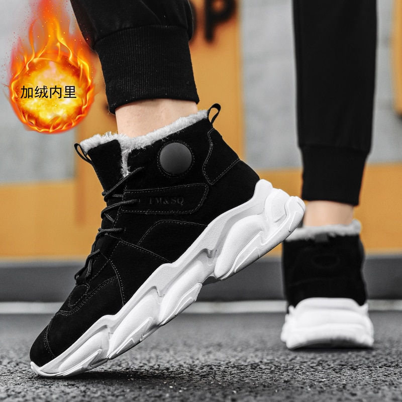 Miniaturbild: Men Boots Winter Shoes Mans Footwear Warm Fur Snow Boots Ankle Botas Hombre Win
