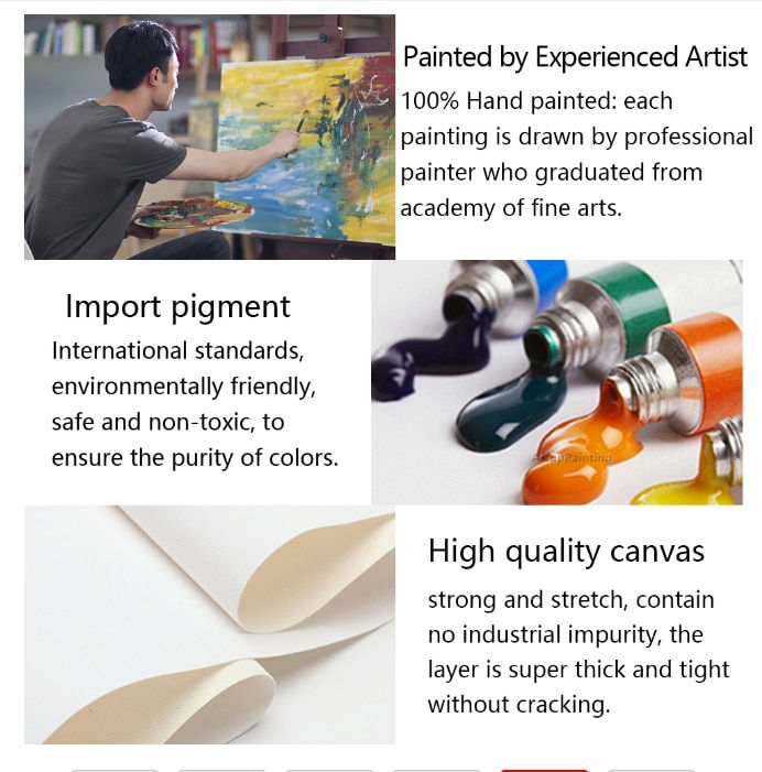 Thumbnail: Tableau décoration moderne portrait Palette knife canvas Oil painting Face Acry