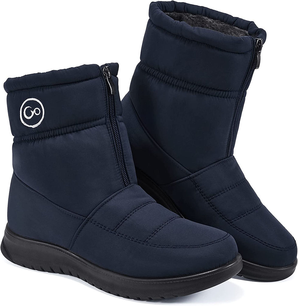 Thumbnail: Womens Snow Boots Winter Warm Ankle Booties Waterproof Slip On Outdoor Fur Line