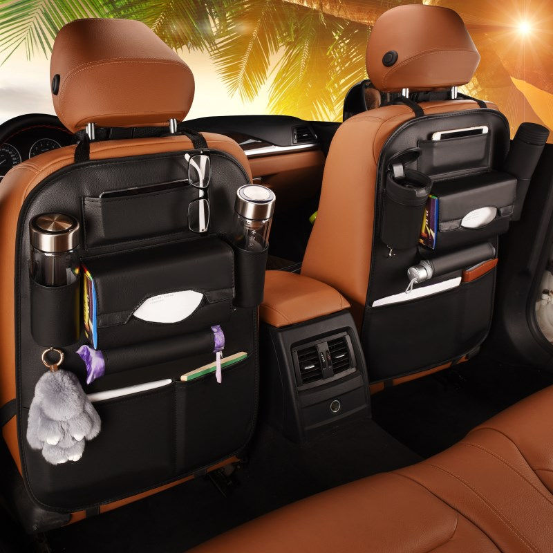 Miniatura: Hot Sale Car seat back storage Organizer bag Universal PU Leather Multifunction