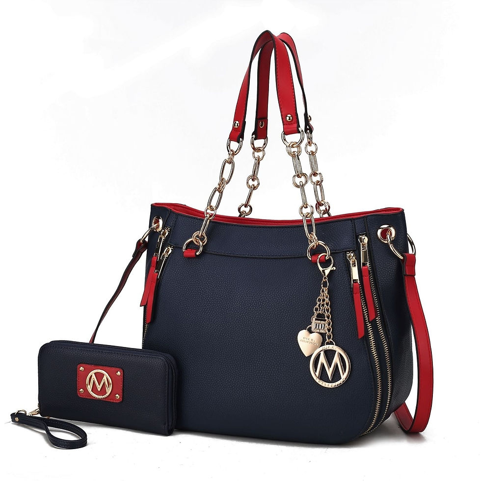 Miniatura: MKF Collection Vegan Leather Shoulder Bag & Wallet Set, Purse Handbag for Women