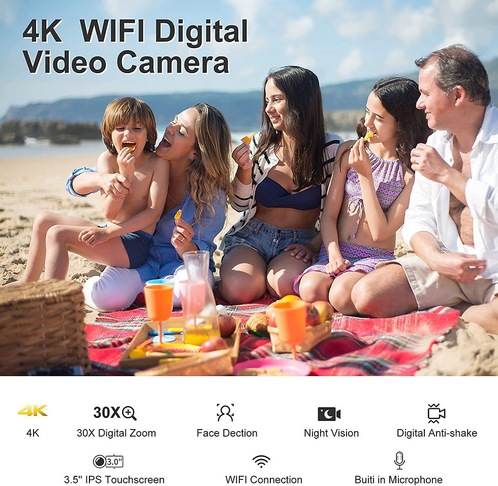 Miniatura: 4K Camcorder Video Camera Ordro AX10 HD 30MP 60FPS 30X Digital Zoom Vlog Camera