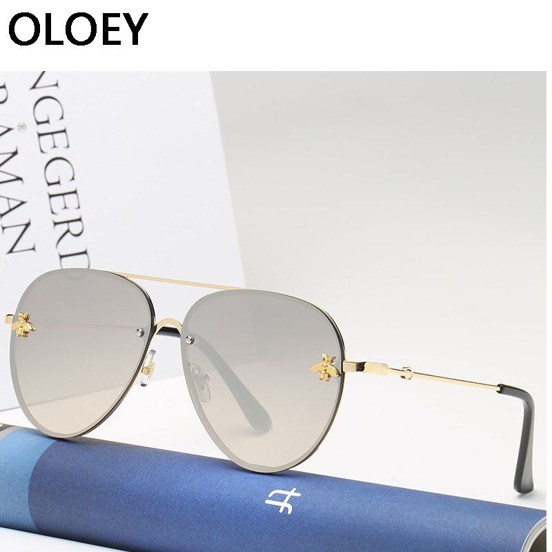 Thumbnail: Luxury Bee 2022 Pilot Sunglasses Women Fashion Shades Metal Frame Vintage  Bran