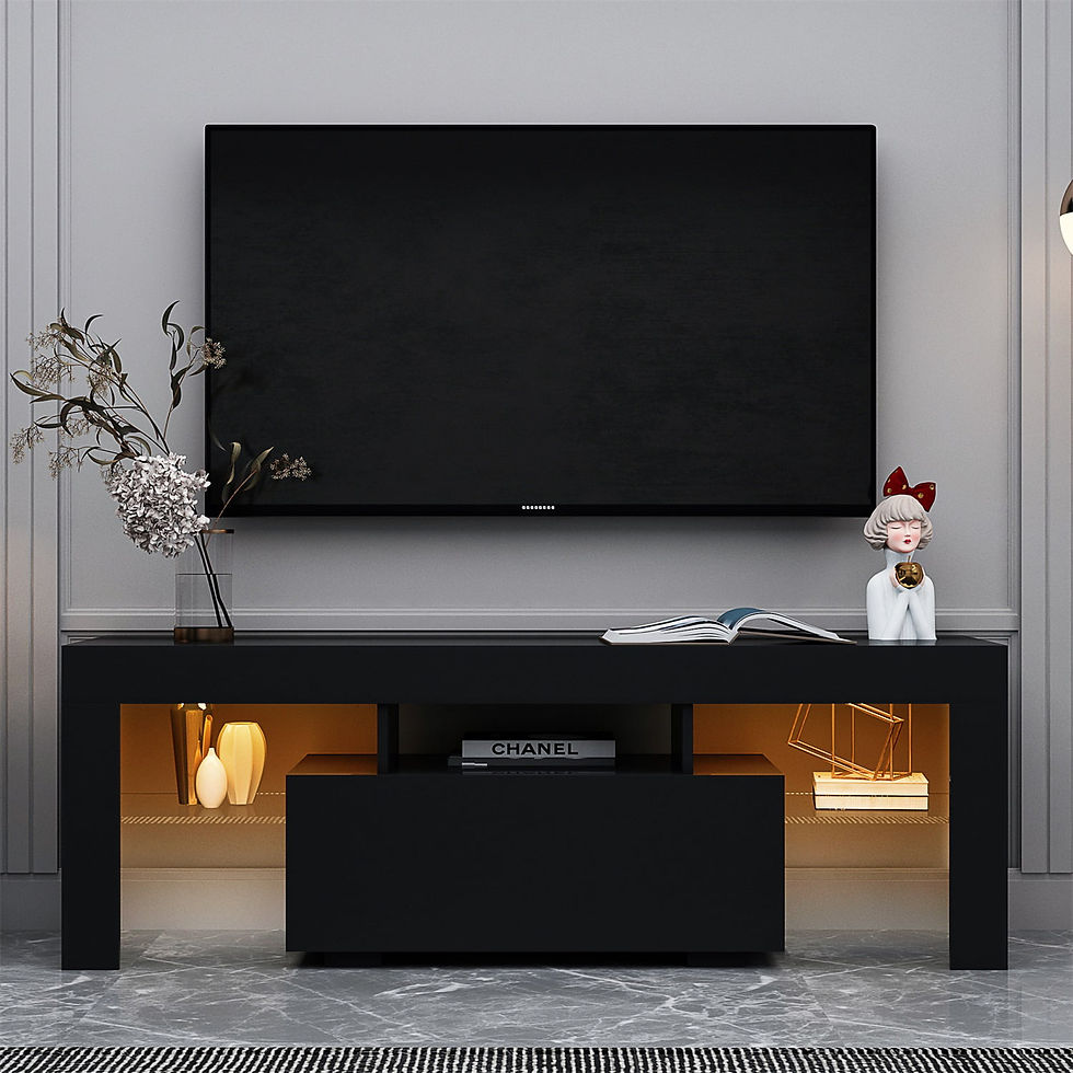 Thumbnail: TV Stand High Gloss TV Console Table for Living Room Cabinets 63.00 X 13.80 X 1