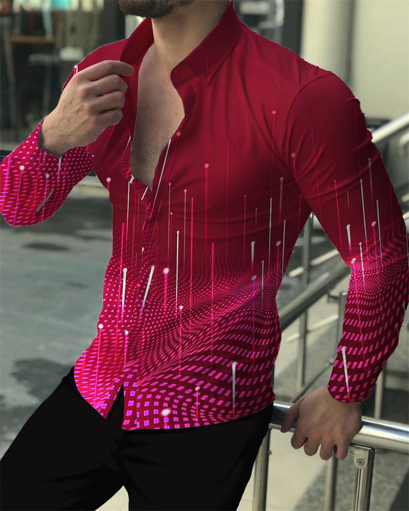 Thumbnail: 2023 High Quality Fashionable Men's Shirts Button Up Shirts Casual Designer Pri