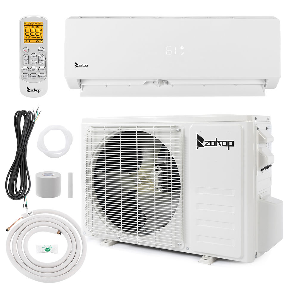 Thumbnail: Ktaxon 12000BTU 19 Seer Smart Split Type Inverter Air Conditioners with Heating