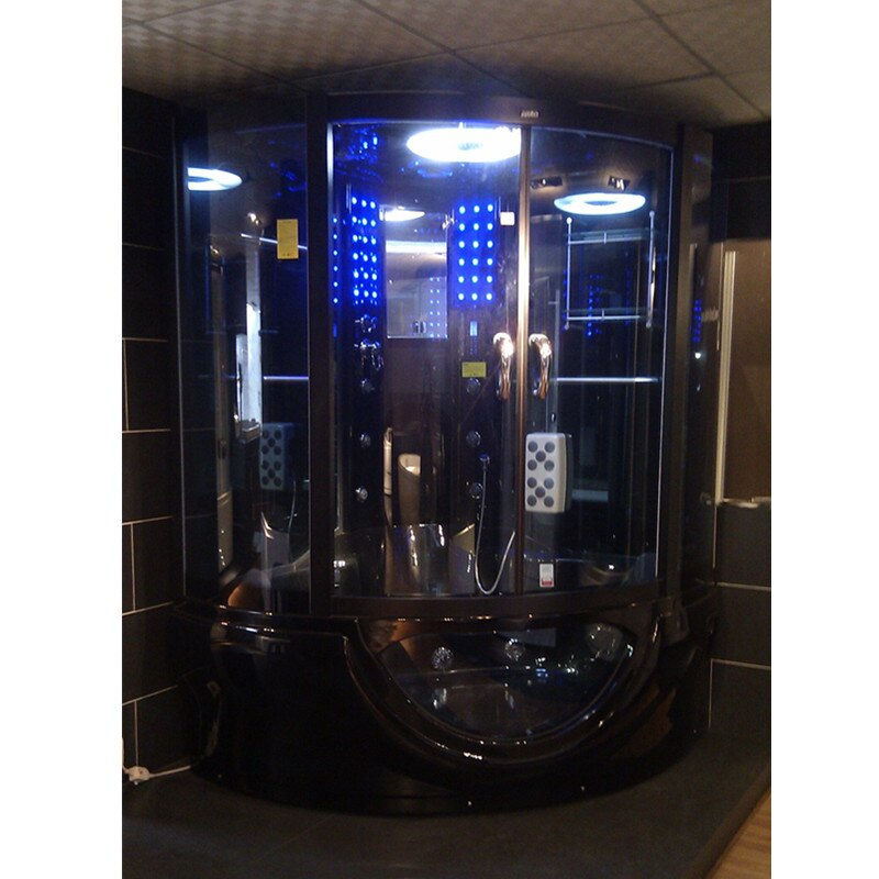 Thumbnail: Tempered glass steam sauna room steam shower room with  foot massage