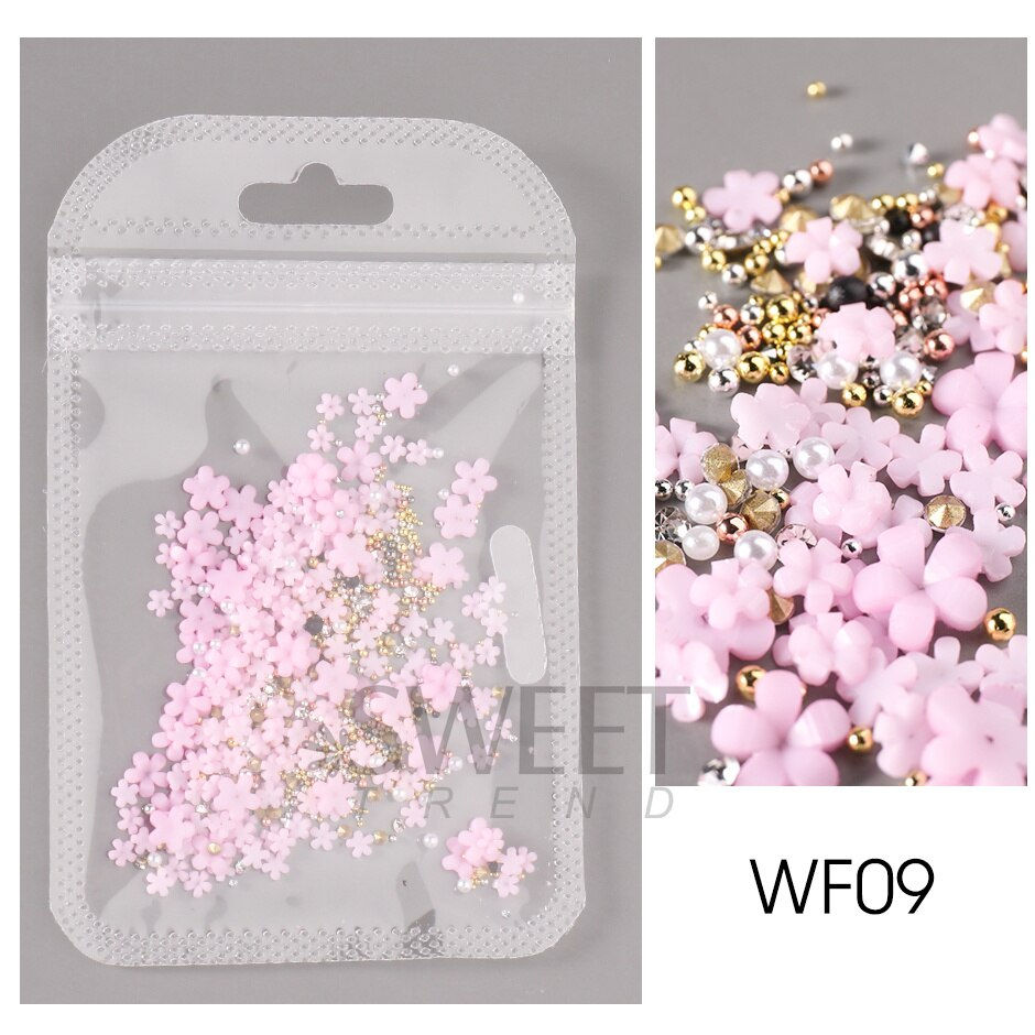Thumbnail: 30pcs Crystal Aurora Bear Nails Art Jewelry Iridescent Gummy Candy Color Rhines