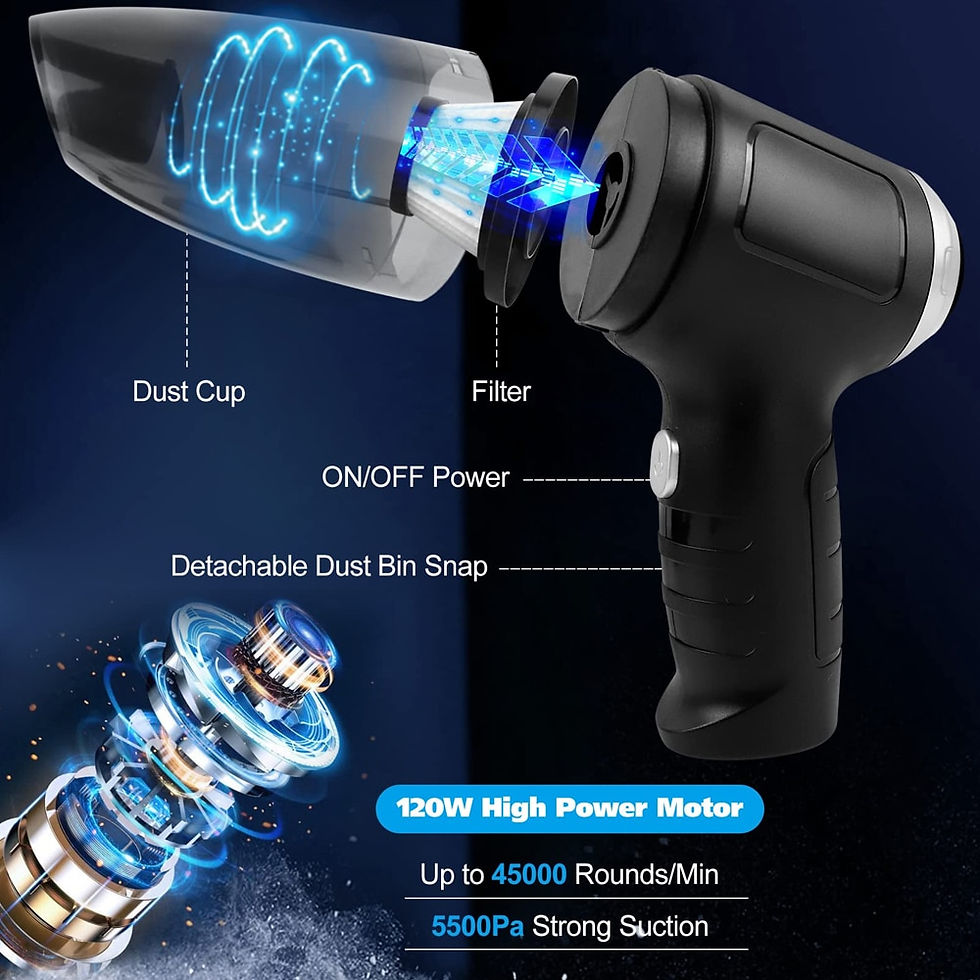 Thumbnail: Cordless Car Vacuum Cleaner Wireless Handheld Auto Vacuum Strong Suction Mini V