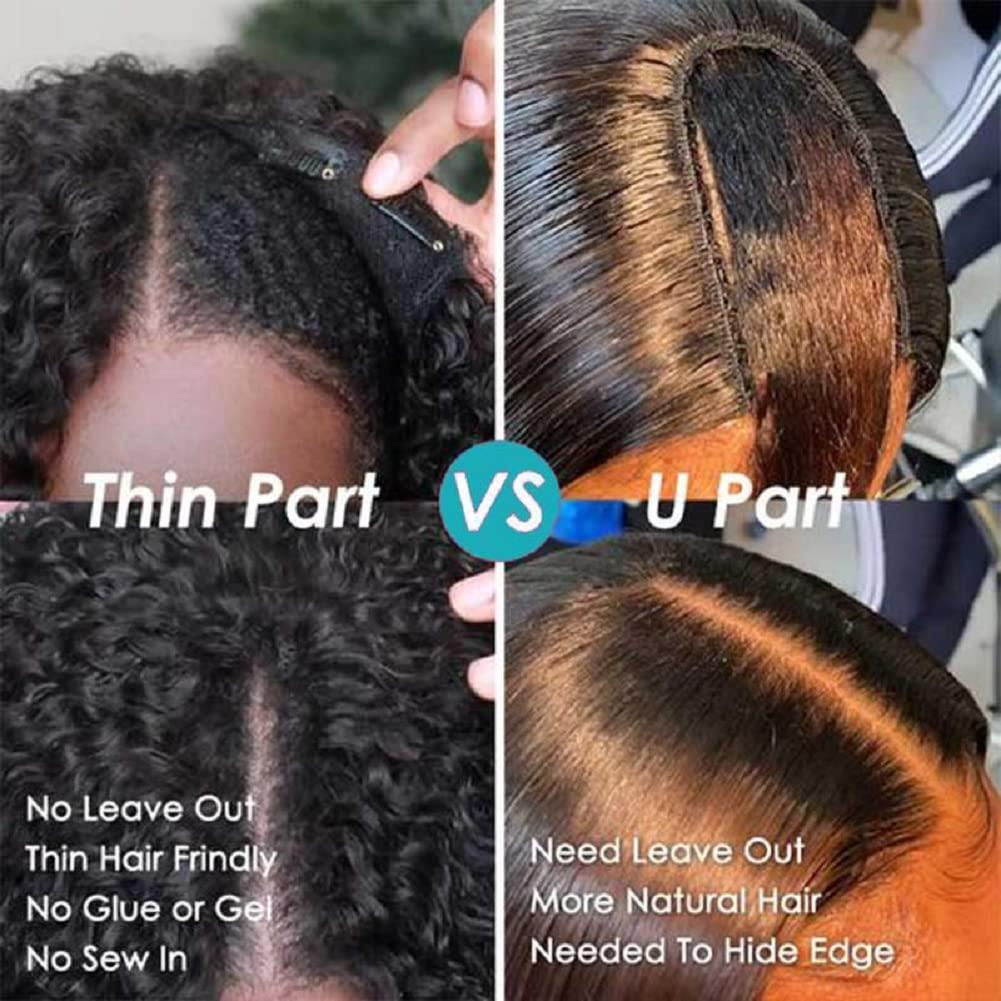 Deep Wave V Part Human Hair Wig Promotion No Leave Out Brazilian Glueless Wig F