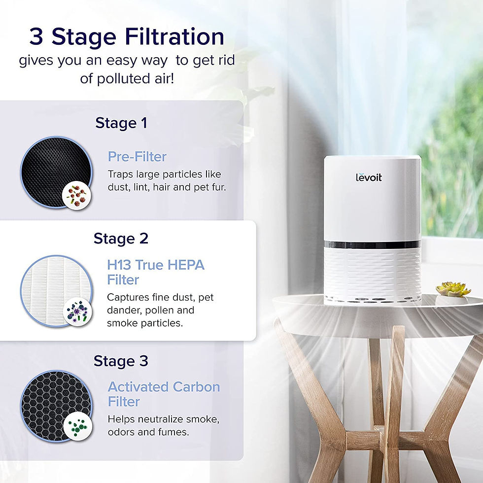 Miniatura: LEVOIT Air Purifiers for Home, H13 True HEPA Filter for Smoke, Dust, Mold, and 