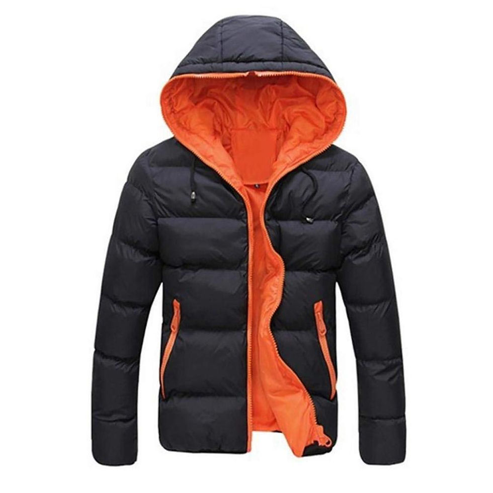 الصورة المصغرة: Men Jacket Coat Slim Casual Warm Jackets Hooded Winter Thick Coat Parka