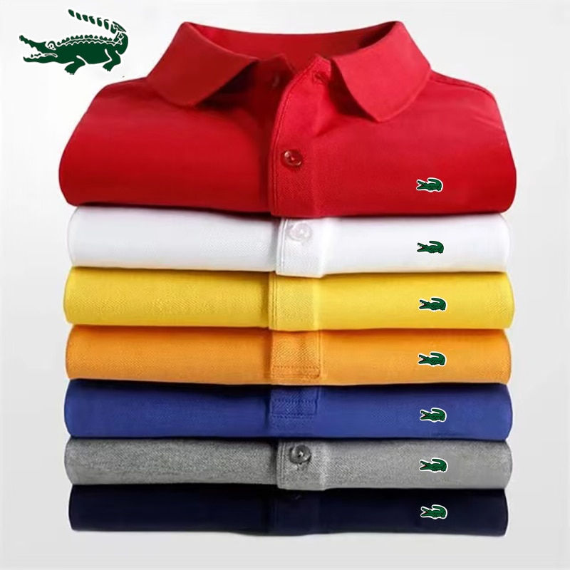Thumbnail: 2023 New Men's Cotton POLO Polo Shirt Short Sleeve Shirt Business Casual Fashio