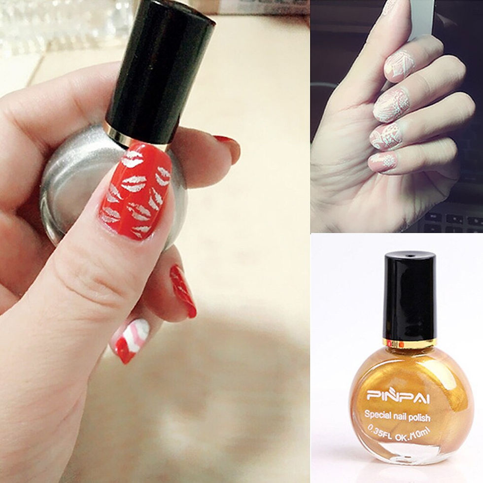 Thumbnail: High quality 10ml Colored Printing Nail Polish Oil Stamping Polish Sticker Nail