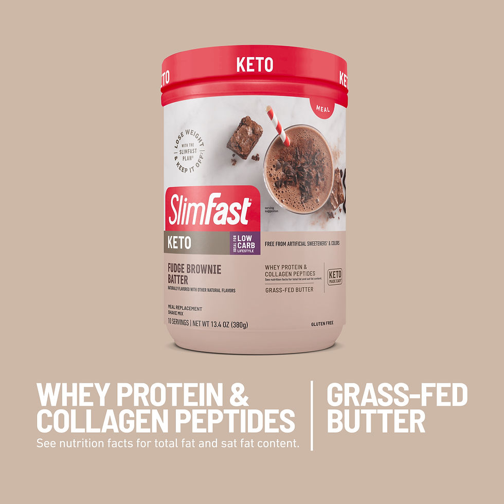 Miniature : SlimFast Keto Fudge Brownie Batter Meal Replacement Shake Powder, 10 Servings