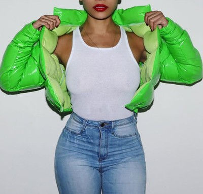 Thumbnail: Standard Collar Oversized Short Jacket Winter Autumn Female Puff Jacket