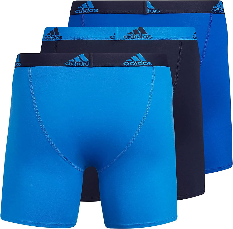 Thumbnail: adidas Mens Stretch Cotton Boxer Brief Underwear (3-Pack)