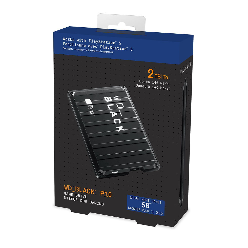 Миниатюра: WD Black 2TB P10 Portable Game Drive - WDBA2W0020BBK-WEBB