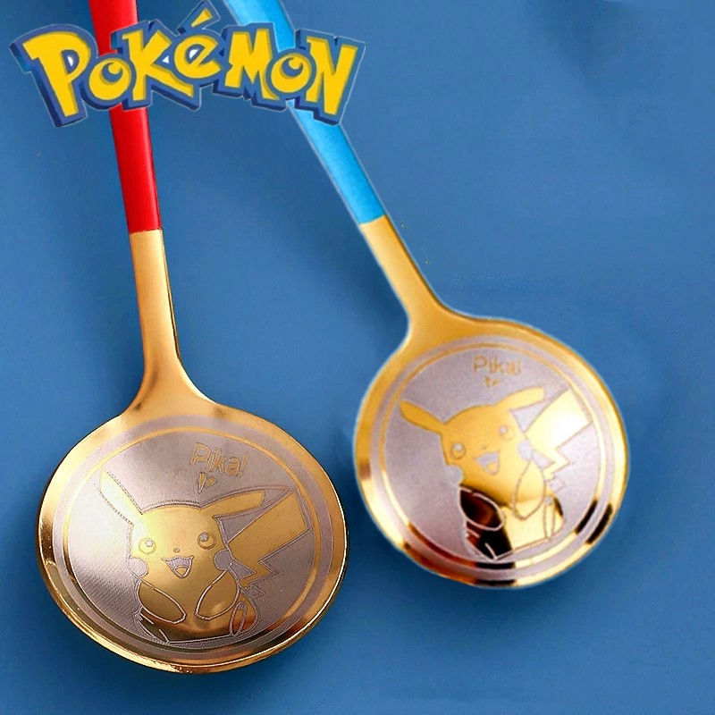 Thumbnail: Pokemon Pikachu Anime Stainless Steel Coffee Spoon Children Birthday Party Supp