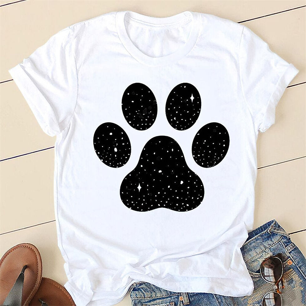 Thumbnail: Summer Women's T Shirt 3D Dog Print Short Sleeve Tee Fashion Casual Kawaii  T-s