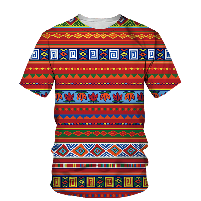 Thumbnail: African Print Women's Men's T-shirts Sets Africa Dashiki Mens Tracksuit Tops Sh