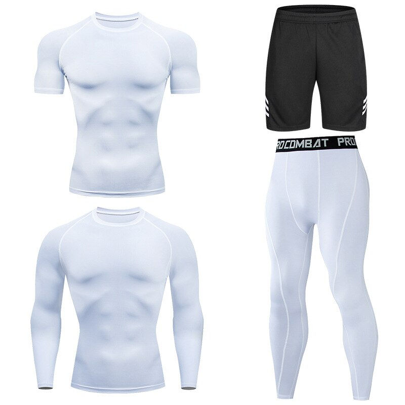 Thumbnail: Men's Compression Running Set Football Basketball Cycling Fitness Sport Wear Ki