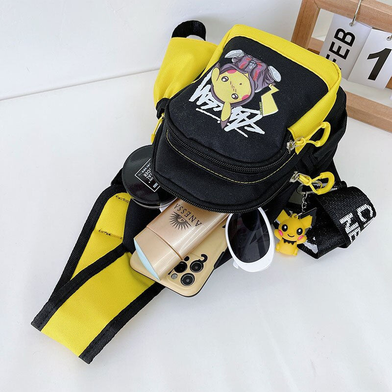 Thumbnail: Pokemon Pikachu Anime Chest Bags Fashion Casual Shoulder Bag Pack Sports Kawaii