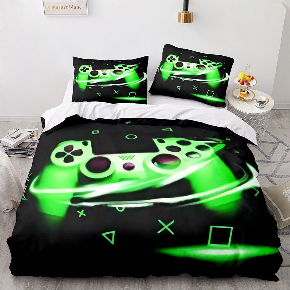 Thumbnail: Gamer Duvet Cover for Boys,Gaming Comforter Cover Full Queen,Games Gamepad Bedd