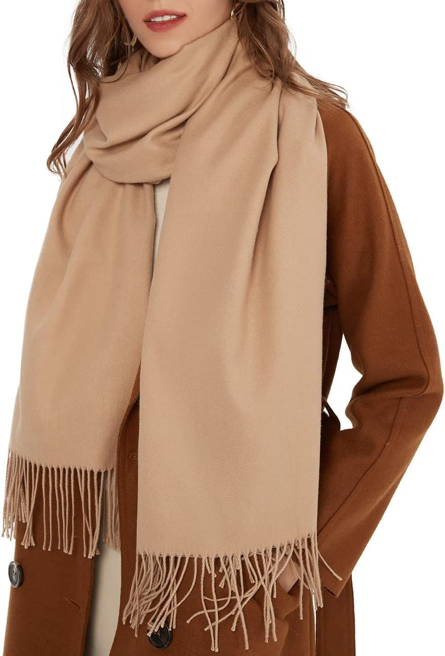 Thumbnail: MaaMgic Women's Large Soft Cashmere Feel Pashmina Shawls Wraps Light Winter Sca