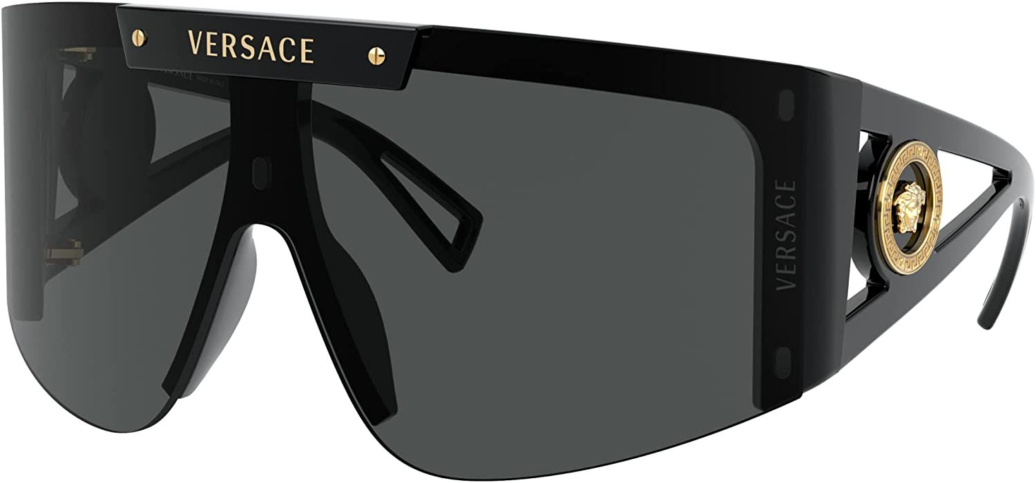 Versace Woman Sunglasses Black Frame, Dark Grey Lenses, 0MM