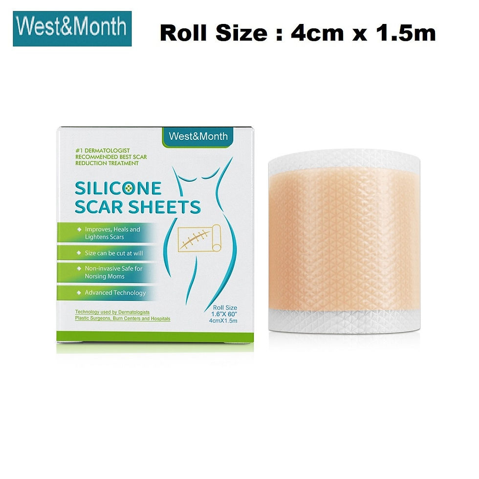 Miniaturbild: 4x150cm Silicone Scar Sheets Painless Scar Repair Tape Roll Effective Scar Remo