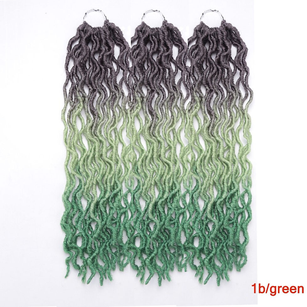 Thumbnail: Gypsy Locs Synthetic Goddess Faux locs Crochet Hair Soft Braids Dreadlocks Curl