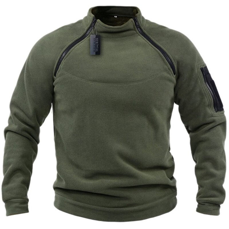 الصورة المصغرة: US Men's Tactical Outdoor Polar Fleece Jacket Hunting Clothes Warm Zippers Pull