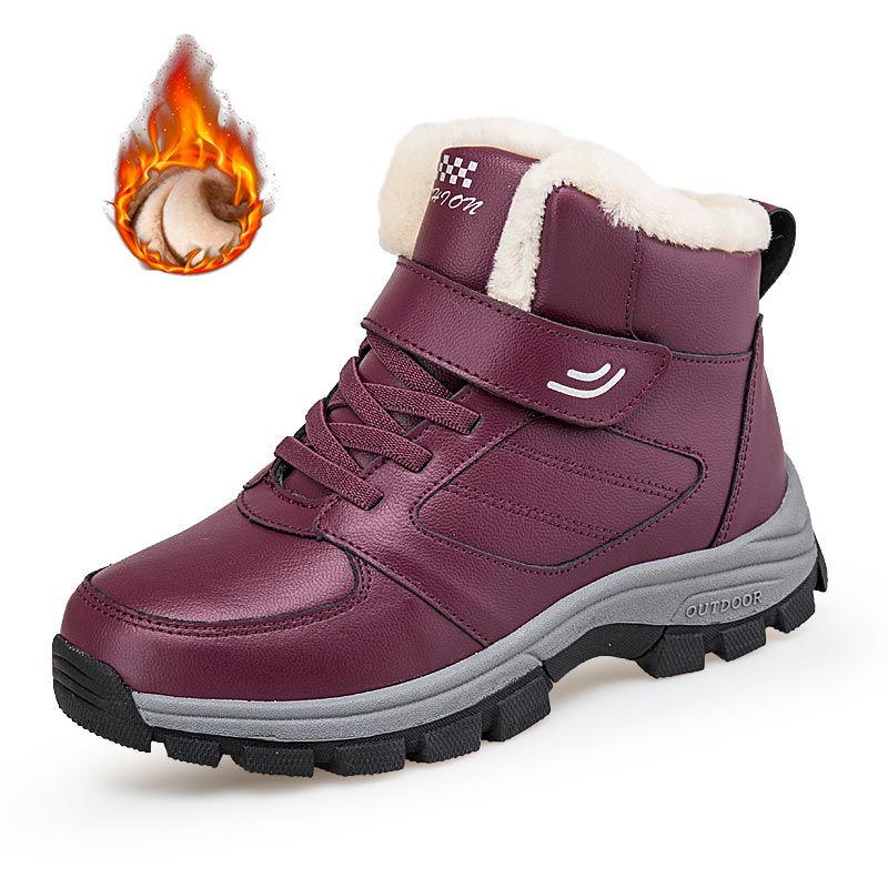 الصورة المصغرة: Nine o'clock Winter Couple Casual Boots Stylish Leather High-top Sneaker For Me