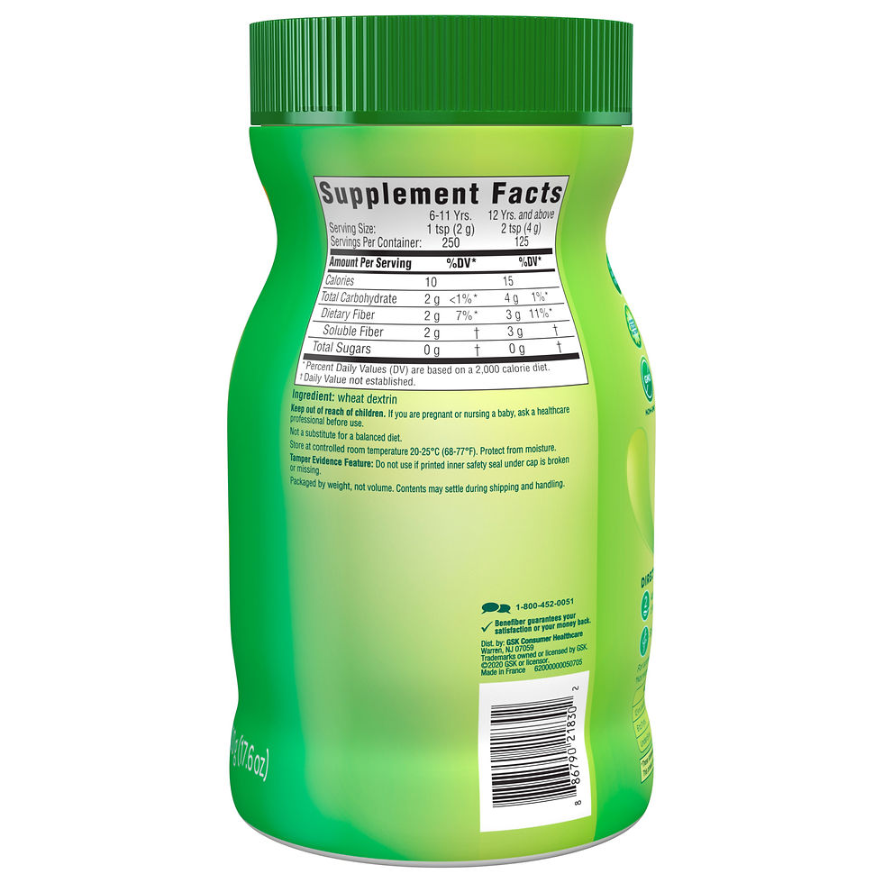 Miniature : Benefiber Daily Prebiotic Fiber Powder for Digestive Health, 17.6 Oz Keto