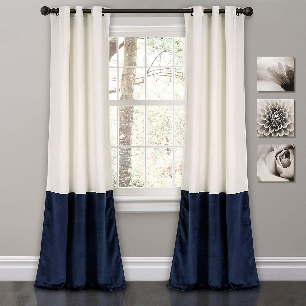 Thumbnail: RYB HOME 1 Piece Luxury Velvet Warm Blackout Curtains Energy Grommet Eyelet Cur