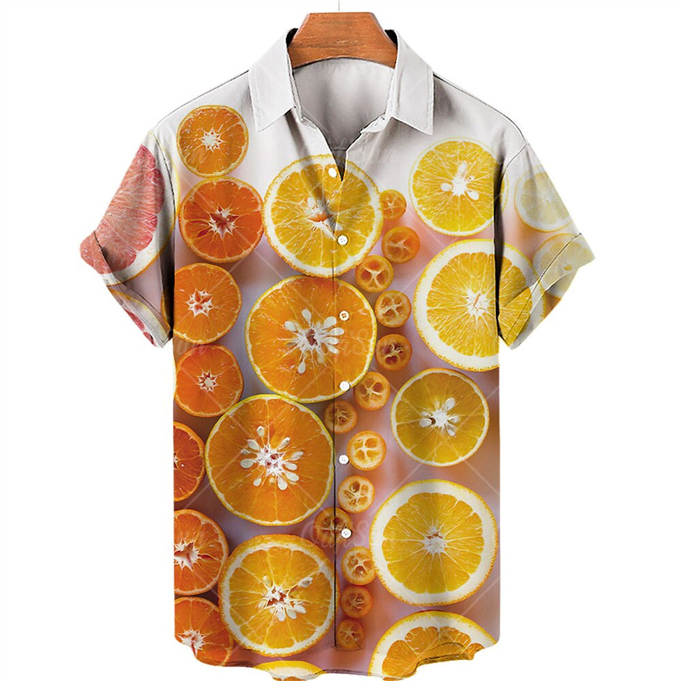 Thumbnail: Men's Beach Summer Outdoor Vintage Hawaiian Shirt 3d Fruit Printing Shirt Men W