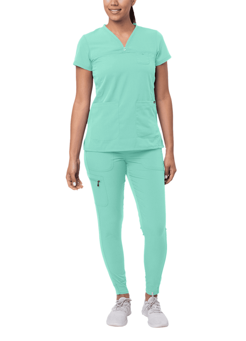 Thumbnail: Adar Pro Movement Booster Scrub Set For Women - Sweetheart V-Neck Scrub Top & Y