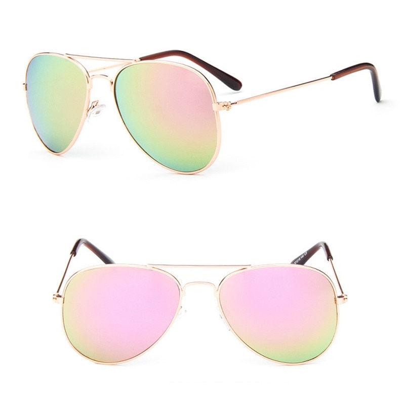 Thumbnail: Classic Sunglasses Girls Mirror Children Metal Frame Kids Travel Eyeglasses