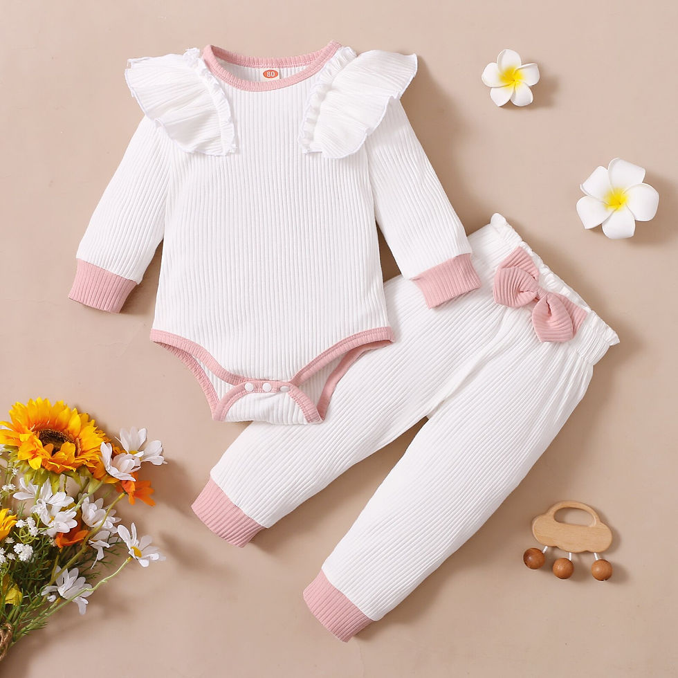 Miniaturbild: 3Pcs Newborn Girl Clothes Set 3 Months Baby Girl Clothes Toddler Girl Outfits B